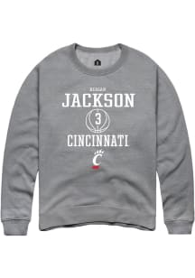 Reagan Jackson  Rally Cincinnati Bearcats Mens Graphite NIL Sport Icon Long Sleeve Crew Sweatshi..