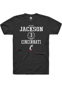 Reagan Jackson  Cincinnati Bearcats Black Rally NIL Sport Icon Short Sleeve T Shirt