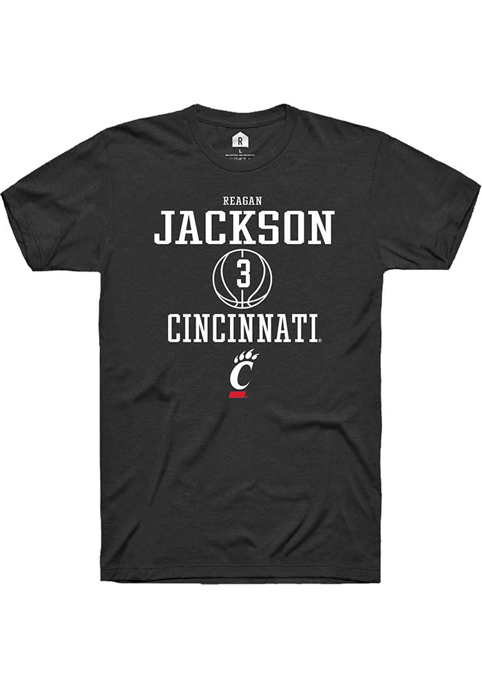 Reagan Jackson Cincinnati Bearcats Black Rally NIL Sport Icon Short Sleeve T Shirt