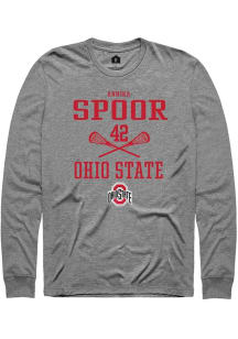 Annika Spoor Rally Mens Graphite Ohio State Buckeyes NIL Sport Icon Tee