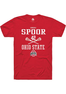 Annika Spoor Red Ohio State Buckeyes NIL Sport Icon Short Sleeve T Shirt