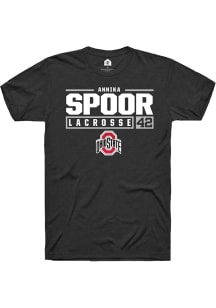 Annika Spoor Black Ohio State Buckeyes NIL Stacked Box Short Sleeve T Shirt