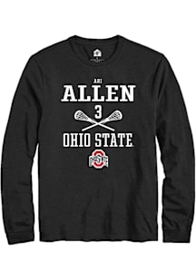 Ari Allen  Ohio State Buckeyes Black Rally NIL Sport Icon Long Sleeve T Shirt