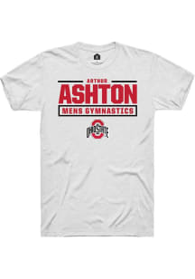 Arthur Ashton White Ohio State Buckeyes NIL Stacked Box Short Sleeve T Shirt