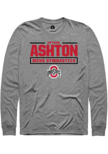 Arthur Ashton Rally Mens Graphite Ohio State Buckeyes NIL Stacked Box Tee