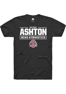 Arthur Ashton Black Ohio State Buckeyes NIL Stacked Box Short Sleeve T Shirt