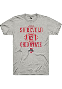 Austin Siereveld Ash Ohio State Buckeyes NIL Sport Icon Short Sleeve T Shirt