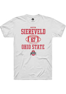 Austin Siereveld White Ohio State Buckeyes NIL Sport Icon Short Sleeve T Shirt