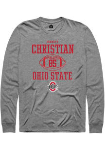 Bennett Christian Rally Mens Graphite Ohio State Buckeyes NIL Sport Icon Tee