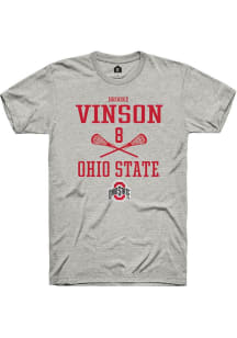 Brooke Vinson Ash Ohio State Buckeyes NIL Sport Icon Short Sleeve T Shirt
