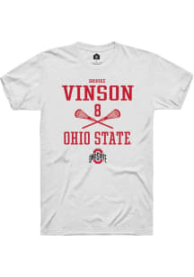 Brooke Vinson White Ohio State Buckeyes NIL Sport Icon Short Sleeve T Shirt
