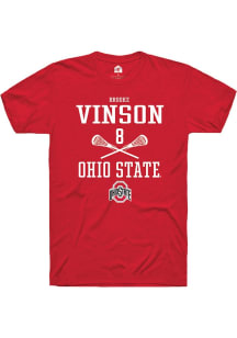 Brooke Vinson Red Ohio State Buckeyes NIL Sport Icon Short Sleeve T Shirt