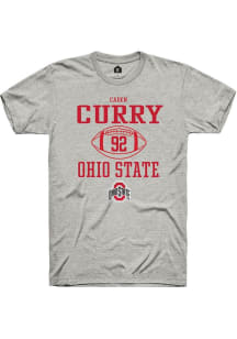 Caden Curry Ash Ohio State Buckeyes NIL Sport Icon Short Sleeve T Shirt