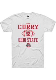 Caden Curry White Ohio State Buckeyes NIL Sport Icon Short Sleeve T Shirt