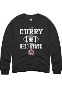 Caden Curry Rally Mens Black Ohio State Buckeyes NIL Sport Icon Crew Sweatshirt