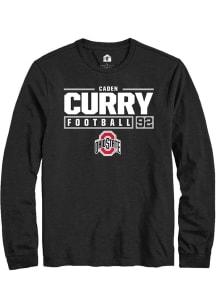 Caden Curry Rally Mens Black Ohio State Buckeyes NIL Stacked Box Tee