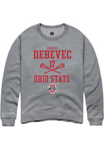 Chelsea Debevec Rally Mens Graphite Ohio State Buckeyes NIL Sport Icon Crew Sweatshirt