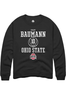 Colby Baumann Rally Mens Black Ohio State Buckeyes NIL Sport Icon Crew Sweatshirt
