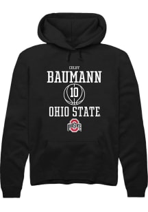 Colby Baumann Rally Mens Black Ohio State Buckeyes NIL Sport Icon Hooded Sweatshirt