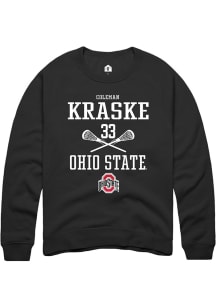 Coleman Kraske Rally Mens Black Ohio State Buckeyes NIL Sport Icon Crew Sweatshirt