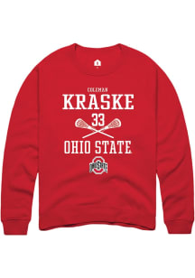 Coleman Kraske Rally Mens Red Ohio State Buckeyes NIL Sport Icon Crew Sweatshirt