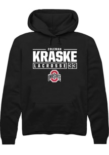 Coleman Kraske Rally Mens Black Ohio State Buckeyes NIL Stacked Box Hooded Sweatshirt