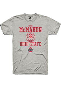 Cotie McMahon Ash Ohio State Buckeyes NIL Sport Icon Short Sleeve T Shirt