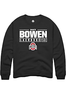 Dante Bowen  Rally Ohio State Buckeyes Mens Black NIL Stacked Box Long Sleeve Crew Sweatshirt