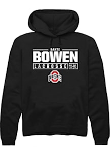 Dante Bowen  Rally Ohio State Buckeyes Mens Black NIL Stacked Box Long Sleeve Hoodie