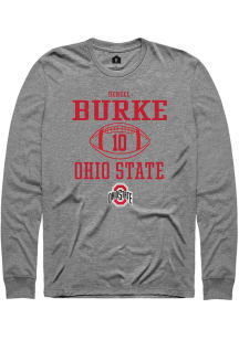 Denzel Burke Rally Mens Graphite Ohio State Buckeyes NIL Sport Icon Tee