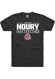 Destinee Noury  Ohio State Buckeyes Black Rally NIL Stacked Box Short Sleeve T Shirt