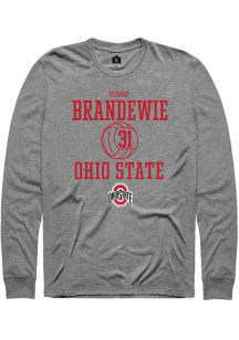 Eloise Brandewie  Ohio State Buckeyes Grey Rally NIL Sport Icon Long Sleeve T Shirt