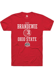 Eloise Brandewie  Ohio State Buckeyes Red Rally NIL Sport Icon Short Sleeve T Shirt