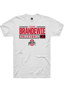 Eloise Brandewie  Ohio State Buckeyes White Rally NIL Stacked Box Short Sleeve T Shirt