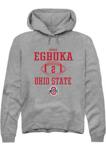 Emeka Egbuka  Rally Ohio State Buckeyes Mens Grey NIL Sport Icon Long Sleeve Hoodie