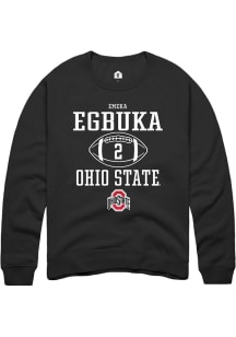 Emeka Egbuka  Rally Ohio State Buckeyes Mens Black NIL Sport Icon Long Sleeve Crew Sweatshirt