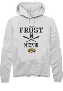 Isaiah Frost  Rally Missouri Tigers Mens White NIL Sport Icon Long Sleeve Hoodie