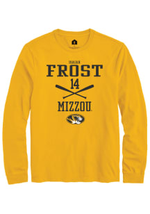 Isaiah Frost  Missouri Tigers Gold Rally NIL Sport Icon Long Sleeve T Shirt
