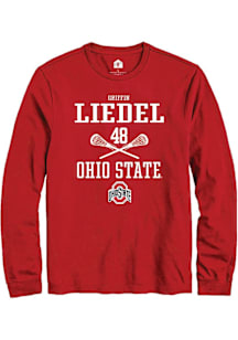Griffin Liedel  Ohio State Buckeyes Red Rally NIL Sport Icon Long Sleeve T Shirt