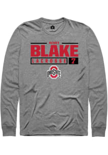 Henry Blake Rally Mens Graphite Ohio State Buckeyes NIL Stacked Box Tee