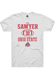 Jack Sawyer White Ohio State Buckeyes NIL Sport Icon Short Sleeve T Shirt