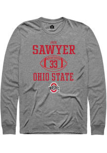 Jack Sawyer Rally Mens Graphite Ohio State Buckeyes NIL Sport Icon Tee