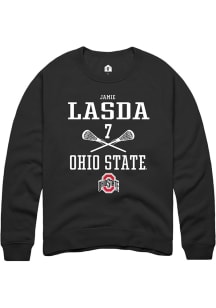 Jamie Lasda  Rally Ohio State Buckeyes Mens Black NIL Sport Icon Long Sleeve Crew Sweatshirt
