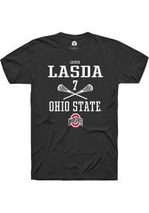 Jamie Lasda  Ohio State Buckeyes Black Rally NIL Sport Icon Short Sleeve T Shirt