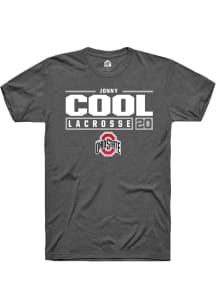 Jonny Cool Dark Grey Ohio State Buckeyes NIL Stacked Box Short Sleeve T Shirt