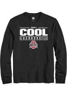 Jonny Cool Rally Mens Black Ohio State Buckeyes NIL Stacked Box Tee