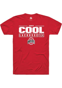 Jonny Cool Red Ohio State Buckeyes NIL Stacked Box Short Sleeve T Shirt