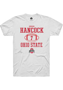 Jordan Hancock  Ohio State Buckeyes White Rally NIL Sport Icon Short Sleeve T Shirt