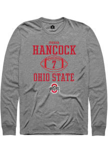 Jordan Hancock  Ohio State Buckeyes Graphite Rally NIL Sport Icon Long Sleeve T Shirt