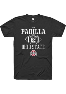 Josh Padilla Black Ohio State Buckeyes NIL Sport Icon Short Sleeve T Shirt